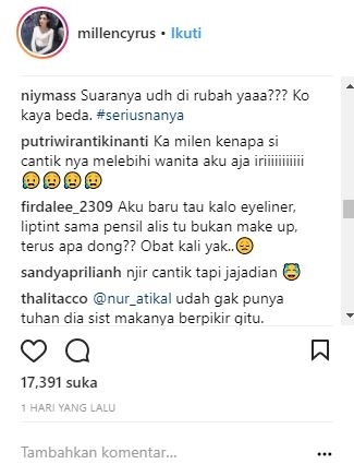 Millendaru/instagram@millencyrus