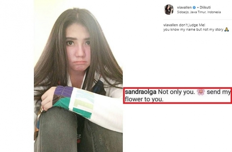 Komentar Sandra Olga di postingan Via Vallen