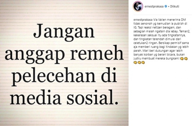 Postingan Ernest Prakasa