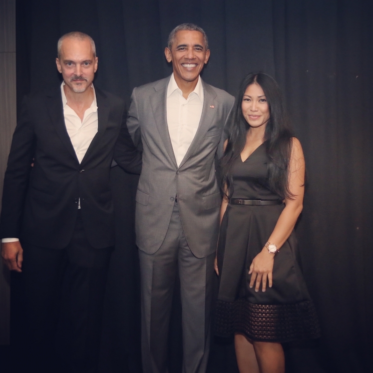 Anggun C. Sasmi, Christian Kretschmar dan Barack Obama from Instagram @anggun_cipta