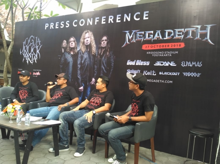 Press Conference JogjaROCKarta festival 2018, Yogyakarta, Sabtu (30/6/2018). [Dinar Surya Oktarini]