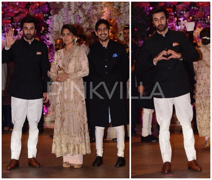 Ranbir Kapoor dan ibunya di pesta pertunangan akbar from Instagram @pinkvilla