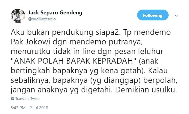 Kicau Sudjiwo Tedjo