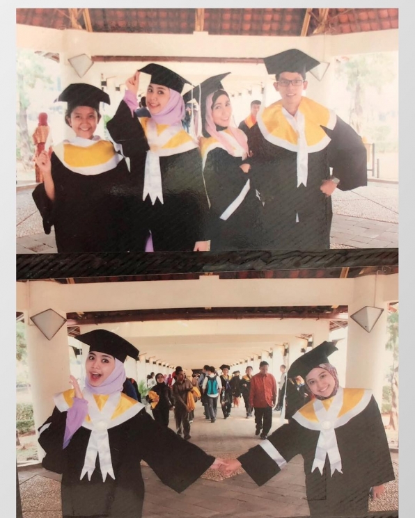 Foto kenangan Oki Setiana Dewi saat wisuda S1/ Instagram @okisetianadewi