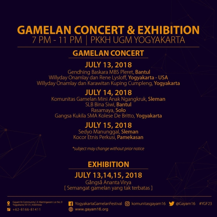 Yogyakarta Gamelan Festival 2018