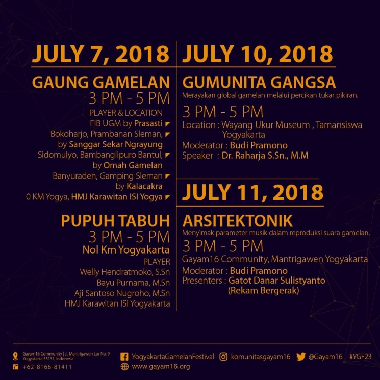 Yogyakarta Gamelan Festival 2018