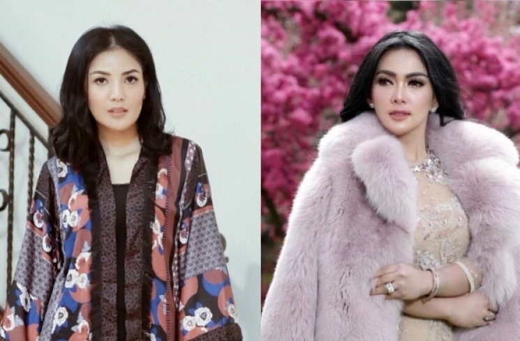 Nindy Ayunda dan Syahrini kenakan tas merek sama/Instagram.