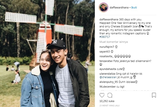 Chelsea Islan dan Daffa Whardana. [Instagram]