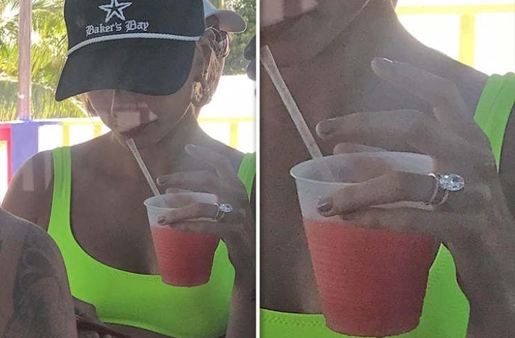 Cincin tunangan Hailey Baldwin dari Bieber via tmz.com