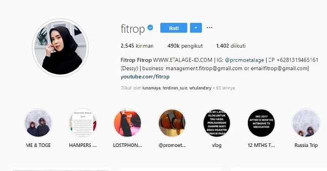 Fitri Tropica / Instagram @fitrop