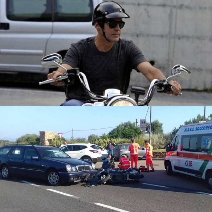 George Clooney alami kecelakaan motor/Instagram @yifelmagrd