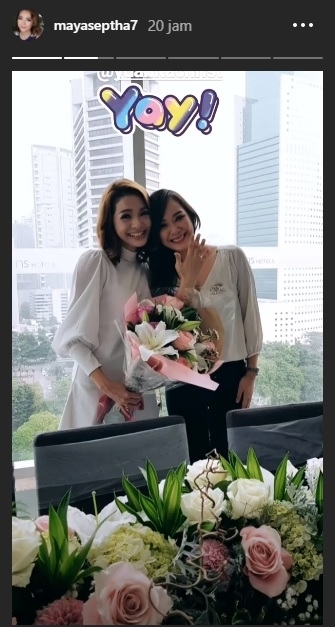Yuanita Christiani resmi dilamar oleh kekasihnya/ Instagram @mayaseptha7