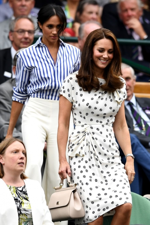 Kate Middleton dan Meghan Markle di Kejuaraan Wimbledon from harpersbazaar.com