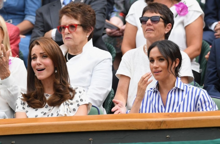 Kate Middleton dan Meghan Markle di Kejuaraan Wimbledon from harpersbazaar.com