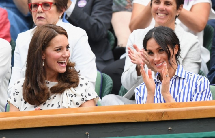 Kate Middleton dan Meghan Markle di Kejuaraan Wimbledon from harpersbazaar.com