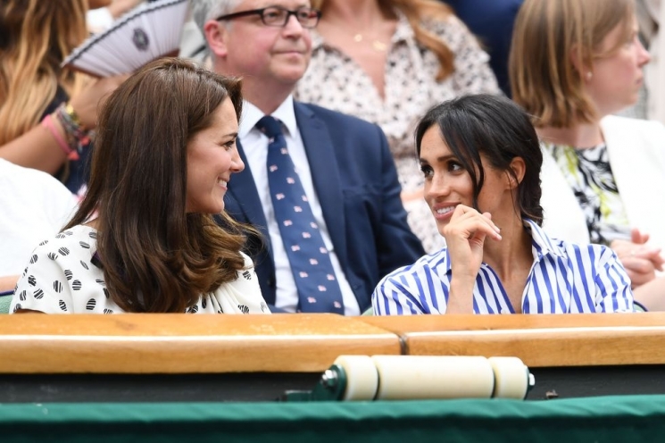 Kate Middleton dan Meghan Markle di Kejuaraan Wimbledon from harpersbazaar.com