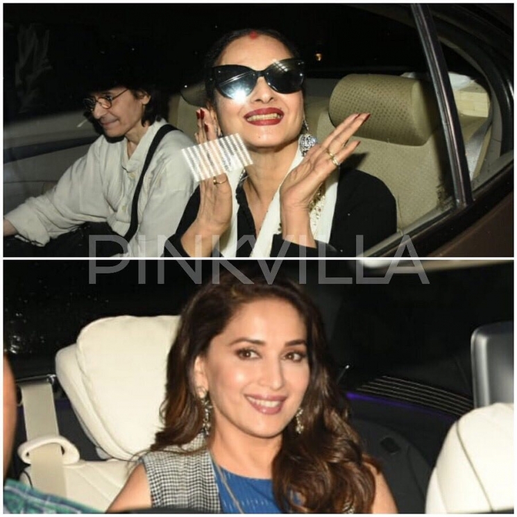 Madhuri Dixit dan Rekha di pemutaran perdana film Dhadak from Instagram @pinkvilla