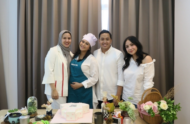 Nagita Slavina di acara Baby Shower Caca Tengker/ Instagram @cacatengker