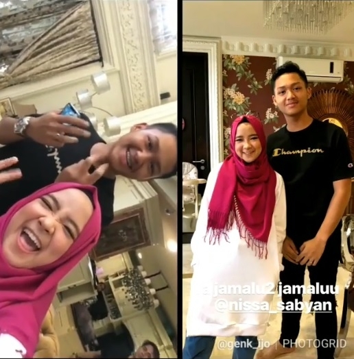 Kebersamaan Azriel Hermansyah dan Nissa Sabyan / Instagram @genk_ijo