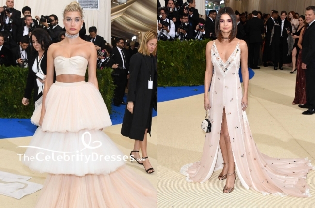 Hailey Baldwin dan Selena Gomez from thecelebritydresses.com/ people.com