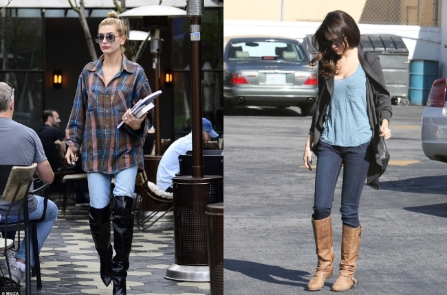 Hailey Baldwin dan Selena Gomez from stylebistro.com/ dailymail.com
