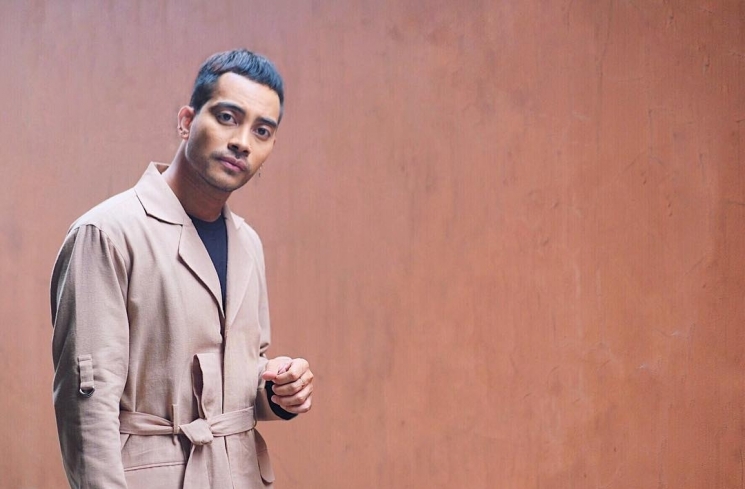 Rambut Gamaliel saat dicat jadi biru/ Instagram @gamal1990