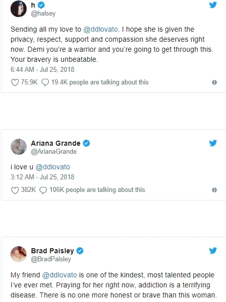 Demi Lovato Overdosis/Twitter
