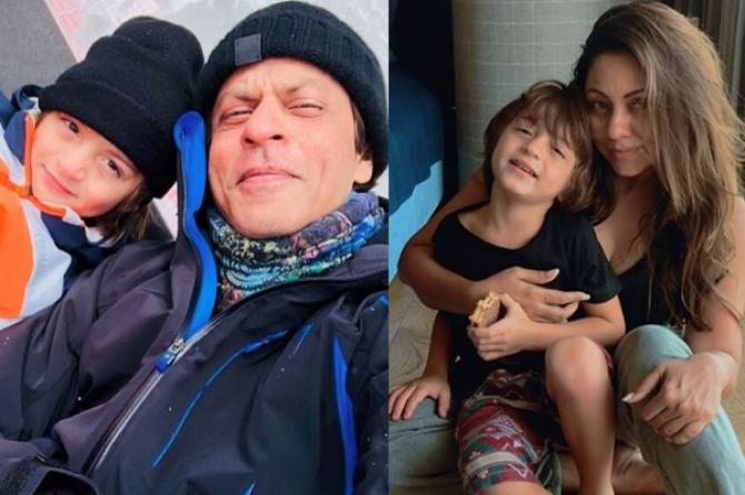 Shah Rukh Khan - AbRam Khan from bollywoodshaadis.com