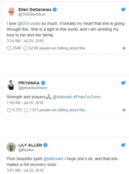 Demi Lovato Overdosis/Twitter