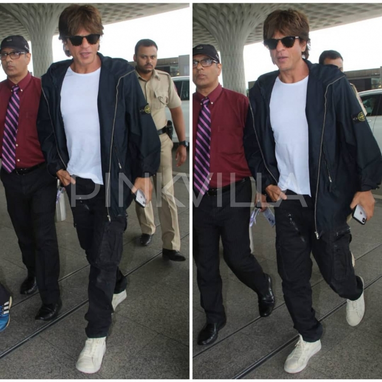 Shah Rukh Khan di airport from Instagram @pinkvilla