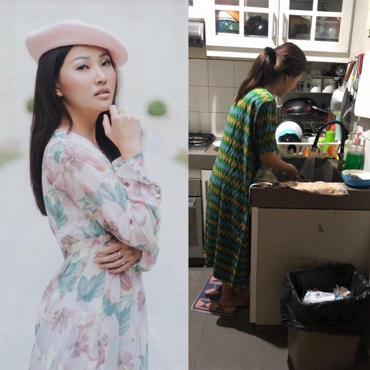 Aksi Sarwendah saat di rumah yang tuai banyak pujian/ Instagram @ruben_onsu