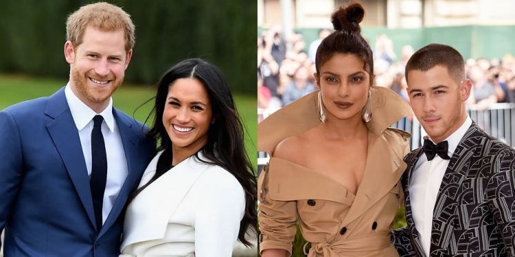 Meghan Markle dan Pangeran Harry/ Priyanka Chopra dan Nick Jonas (harpersbazaar.com)