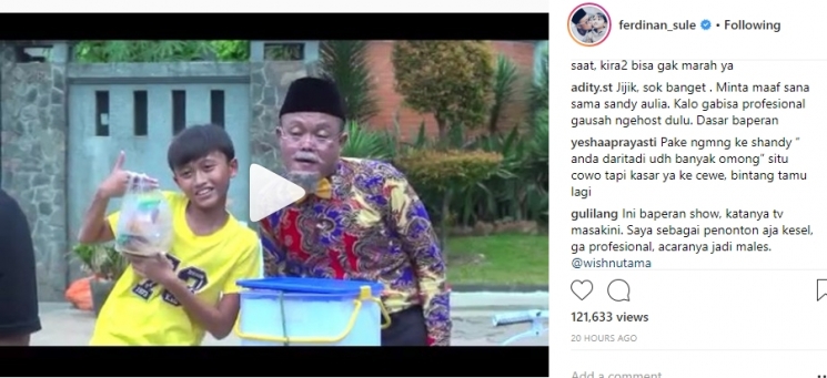 Komentar netizen di Instagram Sule. (Instagram/@ferdinan_sule)