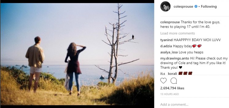 Instagram Cole Spourse. (Instagram/@colesprouse)