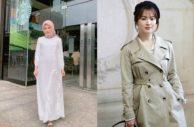 Bukti jika Ayana Moon adalah Song Hye Kyo versi berhijab. (Kolase Instagram/@xolovelyayana/@kyo1122)