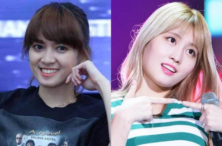 Chika Jessica dan Momo TWICE. (Berbagai sumber)