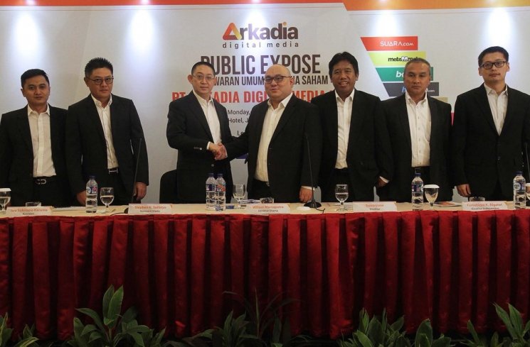 Public Expose Rencana IPO Arkadia Digital Media di Hotel Century Park, Jakarta, Senin (6/8/2018). (Dok. Arkadia Digital Media)
