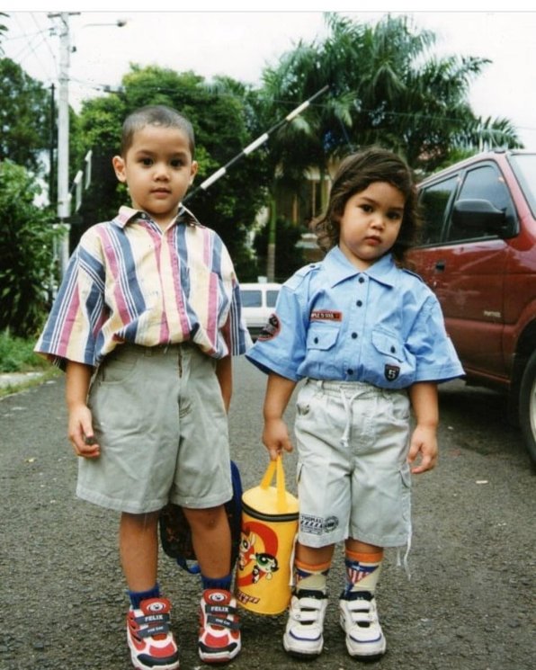 Al Ghazali dan El Rumi kecil. (Instagram/@alghazali7)