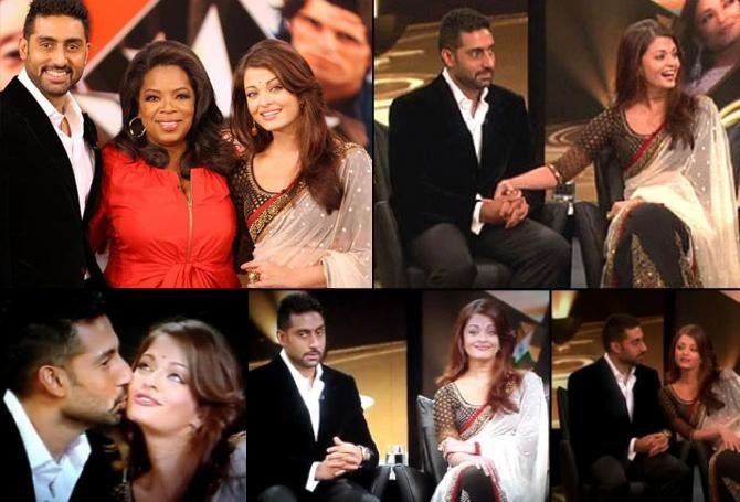 Aishwarya Rai dan Abhishek Bachchan di Oprah Winfrey (bollywoodshaadis.com)