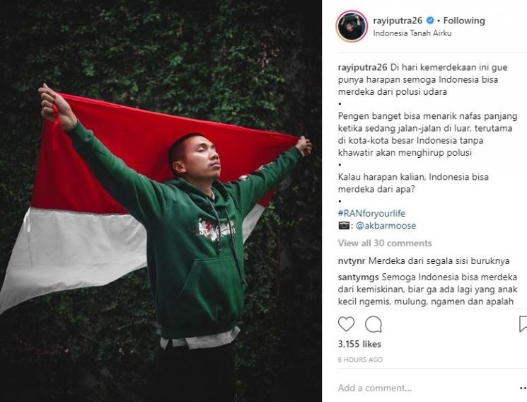 Rayi RAN. (Instagram/@rayiputra26)