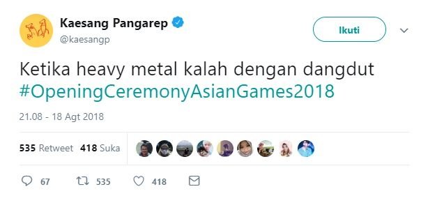 Cuitan Kaesang. (Twitter/@kaesangp)