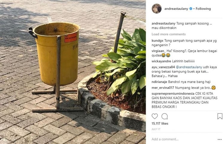 Screenshot postingan Instagram Andre Taulany. (Instagram/@andreastaulany)