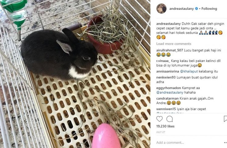 Screenshot postingan Instagram Andre Taulany. (Instagram/@andreastaulany)