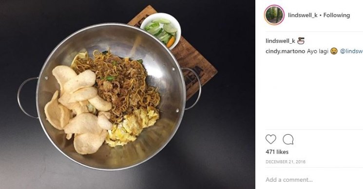 Jepretan kuliner Lindswell Kwok. (Instagram/@lindswell_k)