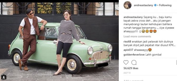 Screenshot postingan Instagram Andre Taulany. (Instagram/@andreastaulany)