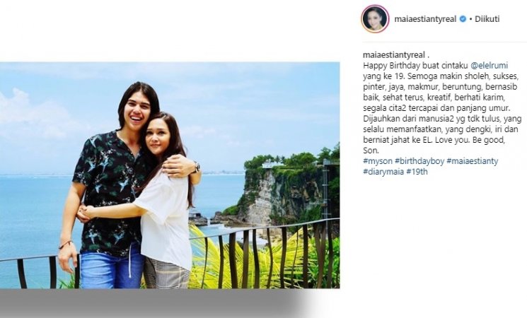 Maia Estianty dan El Rumi. (Instagram/@maiaestiantyreal)