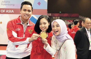 Potret Selebriti Dukung Langsung Atlet Asian Games 2018 di Arena
