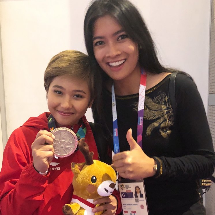 Rifda Irfanaluthfi dan Anindya Putri. (Instagram/@anindyakputri)