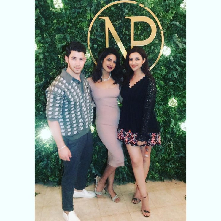 Nick Jonas, Priyanka Chopra dan Parineeti Chopra (Instagram/@parineetichopra)