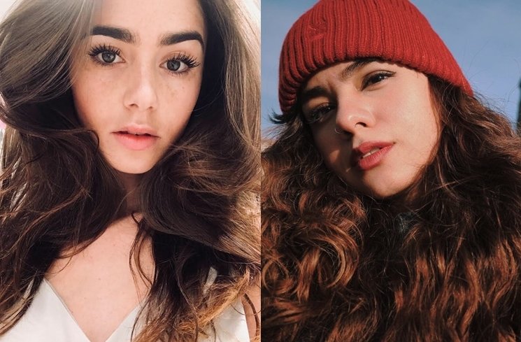 Sahila Hisyam dan Lily Collins. (Kolase Instagram/@lilyjcollins/@sahilahisyam)